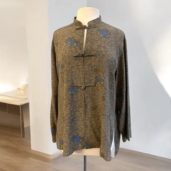 VTG KRIZIA SILK KIMONO TOP BLOUSE SIZE 42